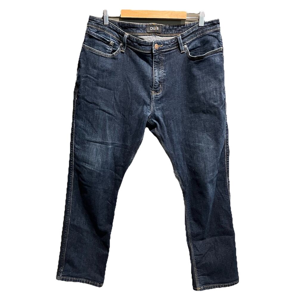 Du/er Blue Stay Dry Fireside Denim L2X Relaxed Taper Men's Jeans Size 40 x 30‎